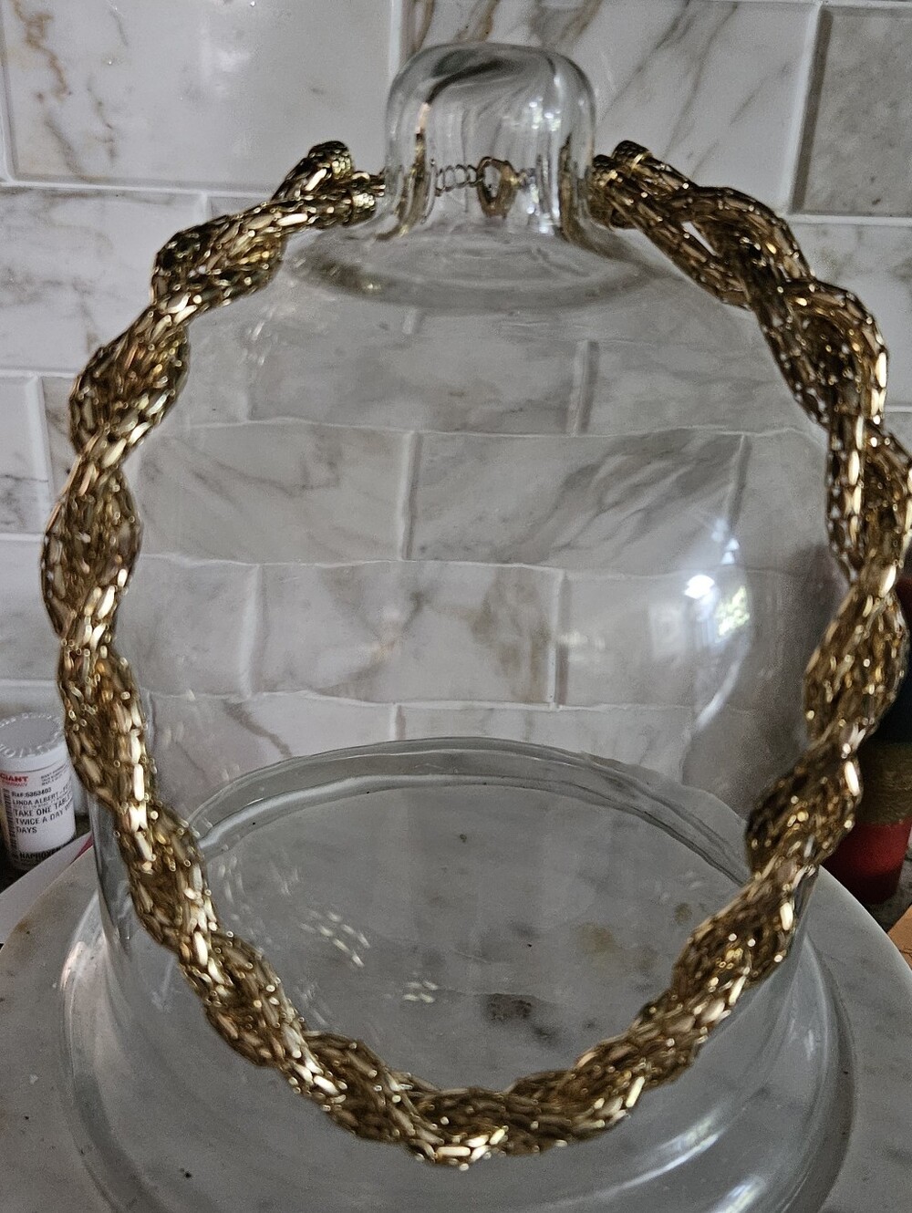 Kenneth Jay Lane Braided Gold Tone VINTAGE Statement Necklace